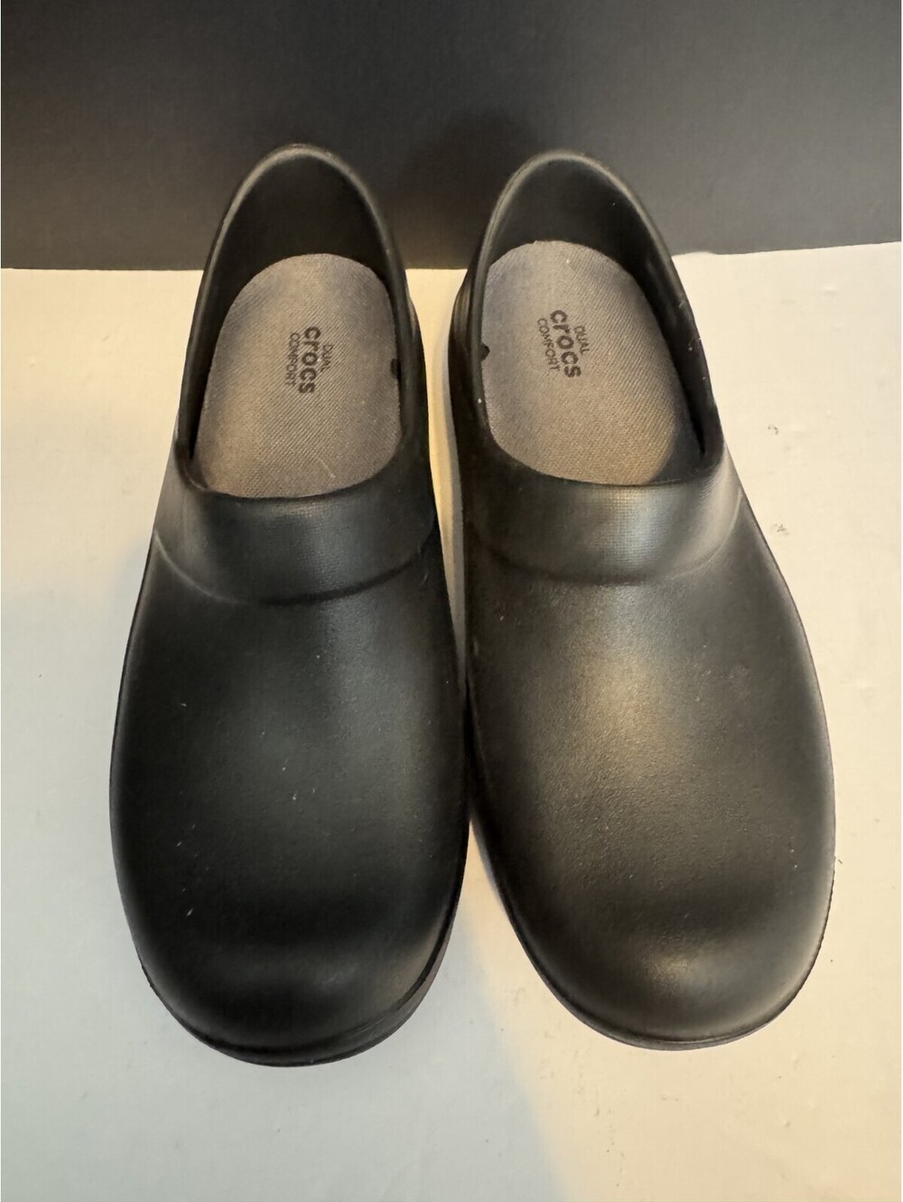 Women’s Crocs Neria Pro ll Slip Resistant Clogs Removable Insoles Black Size 8